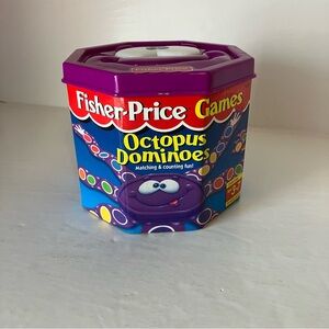 VTG 1996 Fisher Price Games Octopus Dominoes Matching and Counting Fun Complete